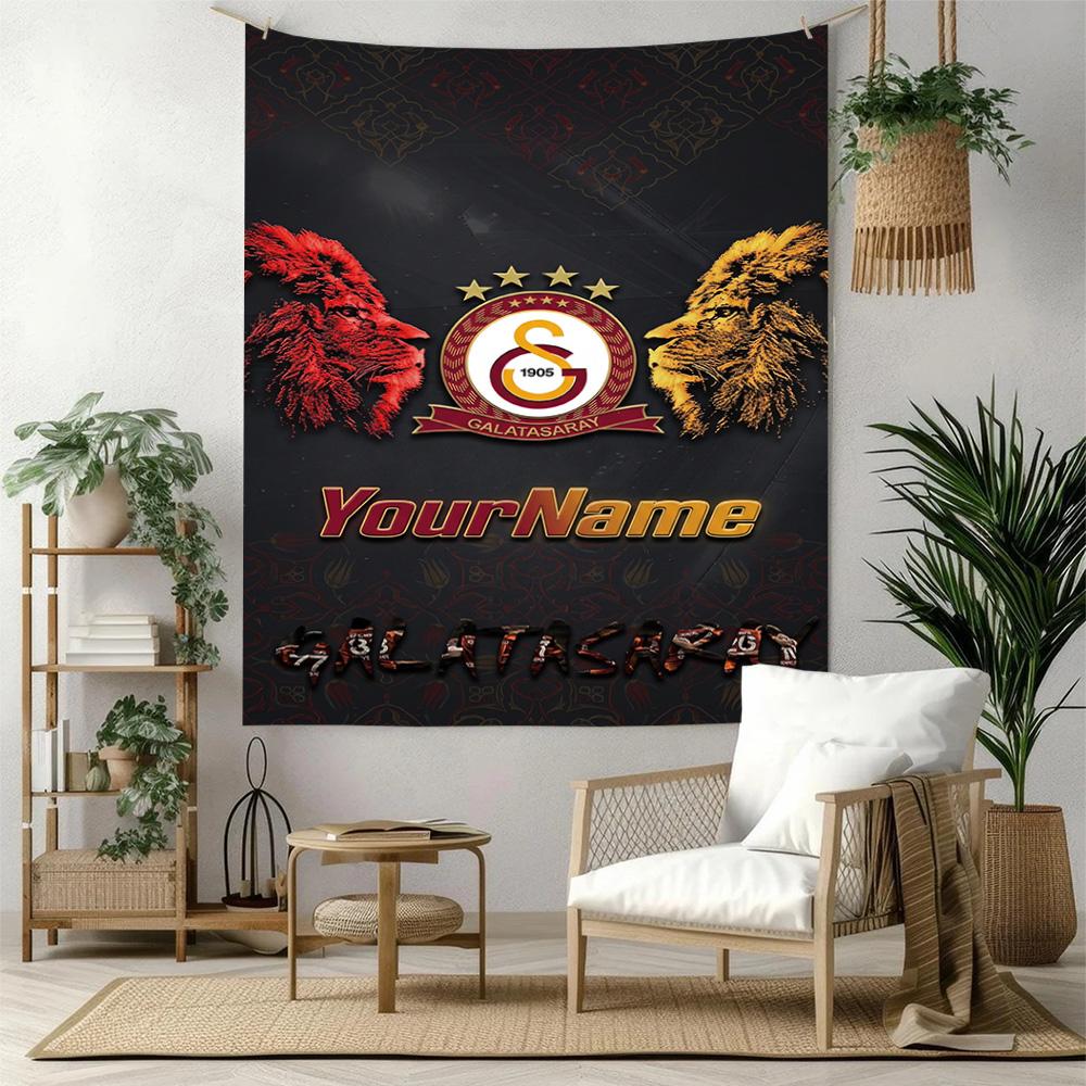 Galatasaray Custom Your Name Wall Decor Tapestry Art For Pet Memorial Birthdaywedding Party Backdrop Family Gift