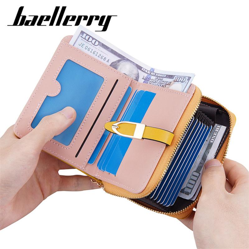 Baellerry Модные женские короткие кошельки на молнии, держатель для карт, классический кошелек для монет, милые сумки для карт