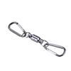 Magnet Buckle Fly Fishing Magnetic Net Release Clip Hanging Holder Lanyard Clip(Double, Silver)
