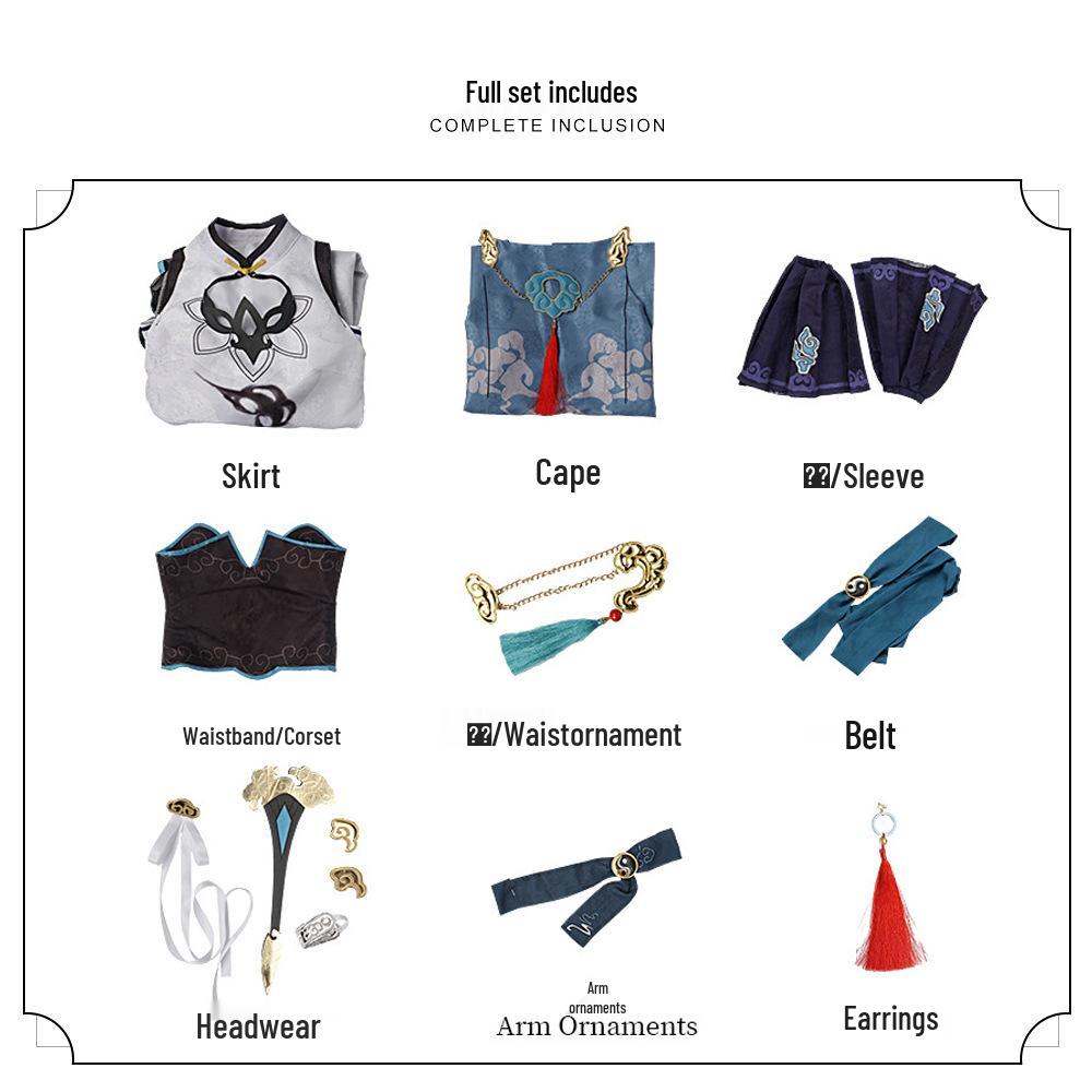 Комплект костюма для косплея Фу Хуа Юньмо Даньсинь - Наряд для ролевой игры в аниме в китайском стиле по игре Honkai 3