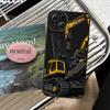 Excavator Car Phone Case Phone Case For Apple iPhone 15,14,13,12,11,XS,XR,X,8,7,Pro,Max,Plus,mini Silicone Black Cover