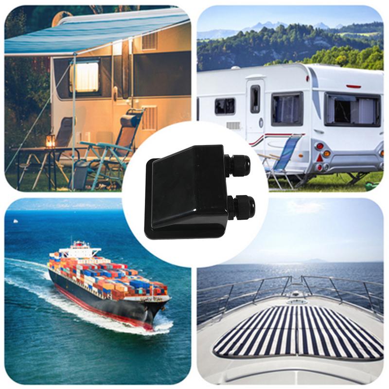 Double Wire Entry Gland Box Caravan Solar Car Junction Box Solar Cable Motorhome Junction Box Motorhome RV Yacht Car Accessories