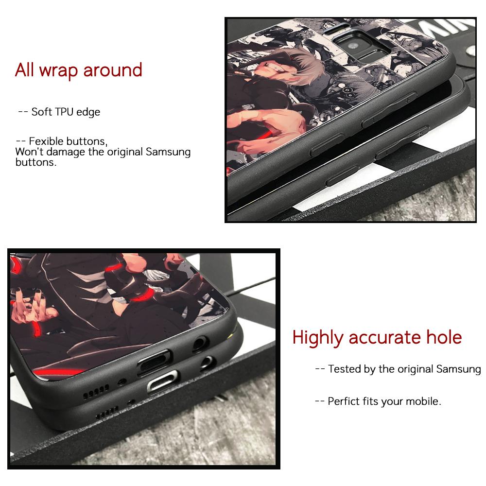 Чехол для телефона Anime Tokyo Ghoul Kaneki Ken для S22 S21 Ultra S8 S9 S10 S10E Plus FE Note 8 9 10 20 из закаленного стекла с защитой от падения