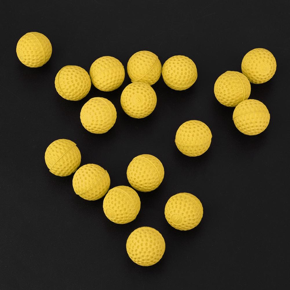 100PCS Pack Universal EVA Soft Round Refilled Bullets Ball for Rival Toy Gun (Yellow)