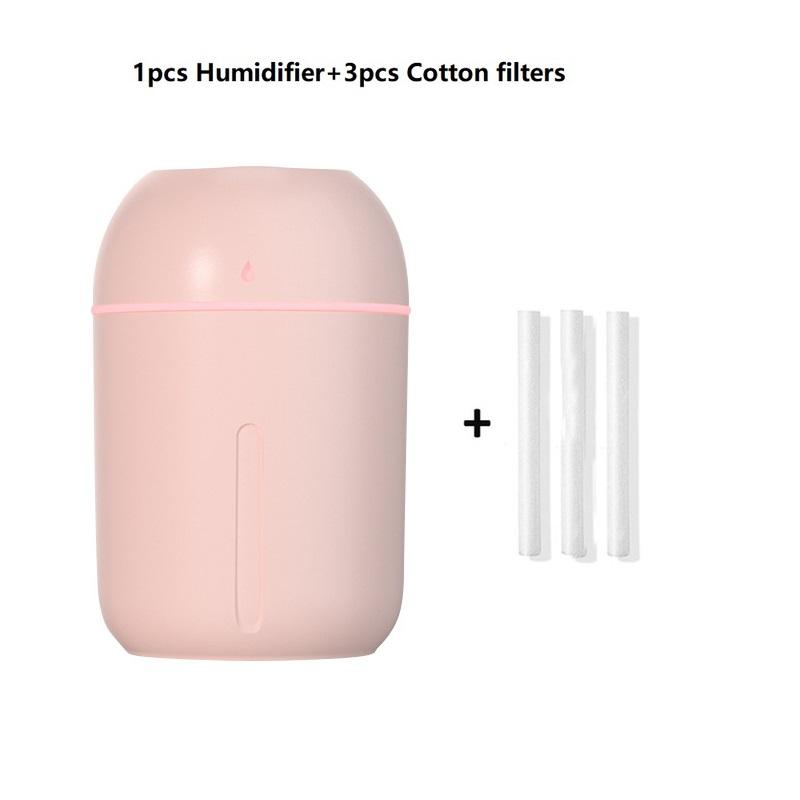 330 мл Usb бесшумный увлажнитель воздуха, нежный ночник, ароматический диффузор, непрерывный/прерывистый спрей, может работать в течение 8-12 часов