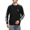 adidas Логотип бренда с принтом в полоску и круглым вырезом, повседневная футболка с длинным рукавом, мужские топы, черный GV1203