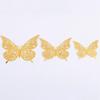 12 PCS Christmas Hollow Butterfly Wall Murals Stickers Removable 3D Wall Decals Birthday Party Decors