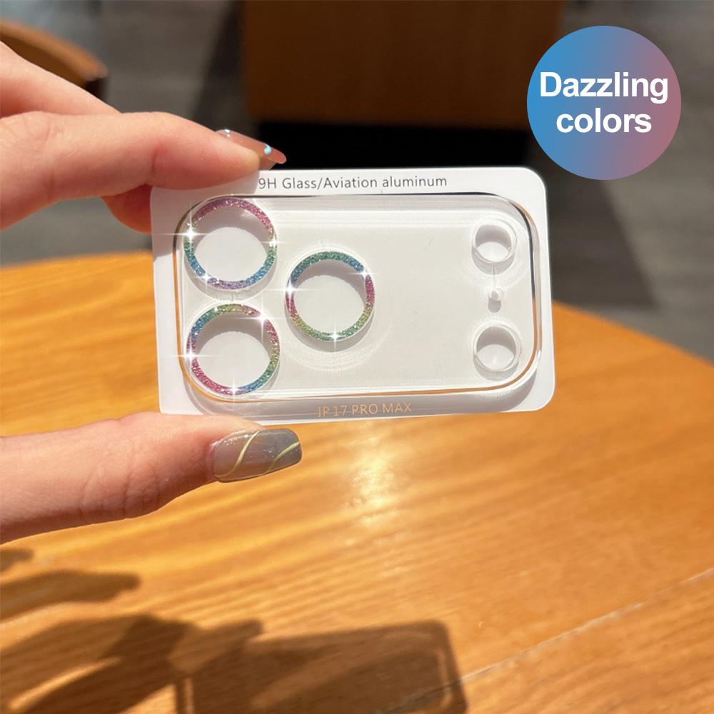 Glitter Bling Camera Protector Film For iPhone 17 Pro Max 17Air Lens Protective Glass for iPhone 17 16 15 14 13 12 11 Lens Cover 4