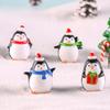 Christmas Cute Little Penguin Micro-landscape Snow Scene Decoration Keychain Pendant Antarctic Penguin Little Animal