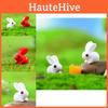 Cute Cartoon-style Red And White Rabbit Ornaments For Diy Mini Scenery Projects