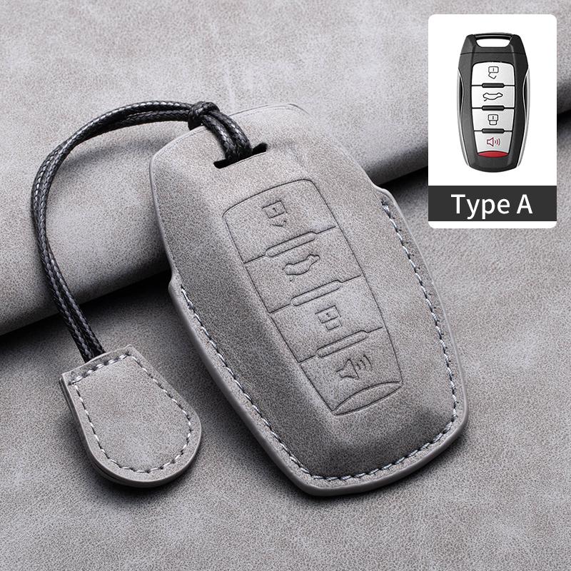 Cross-border Applicable for Great Wall Haval H1 H4 H6 H7 High-quality Leather Key case with Keychain From Factory