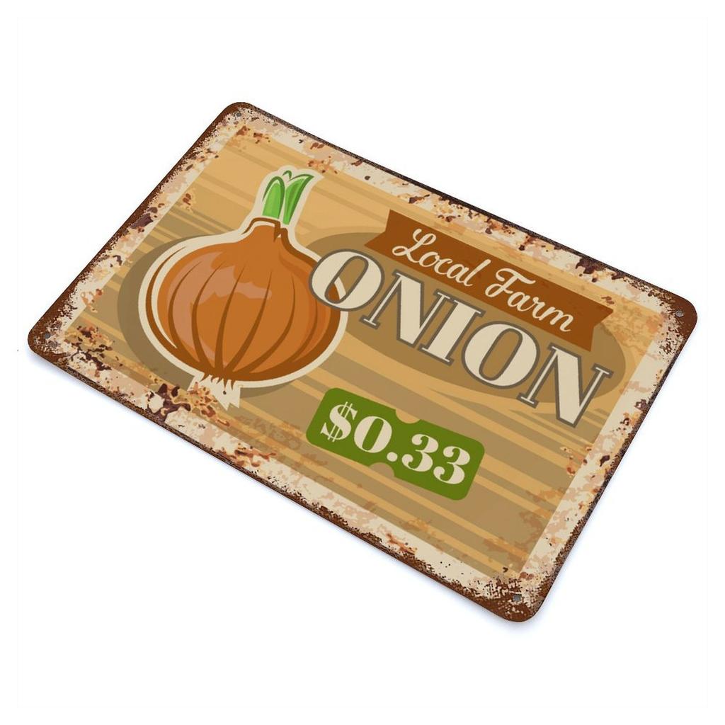 1 Pack Retro Metal Wall Art Décor, Distressed Plate Design, Ideal for Bar Café Restaurant or Home Living Room Kitchen Indoor Decoration