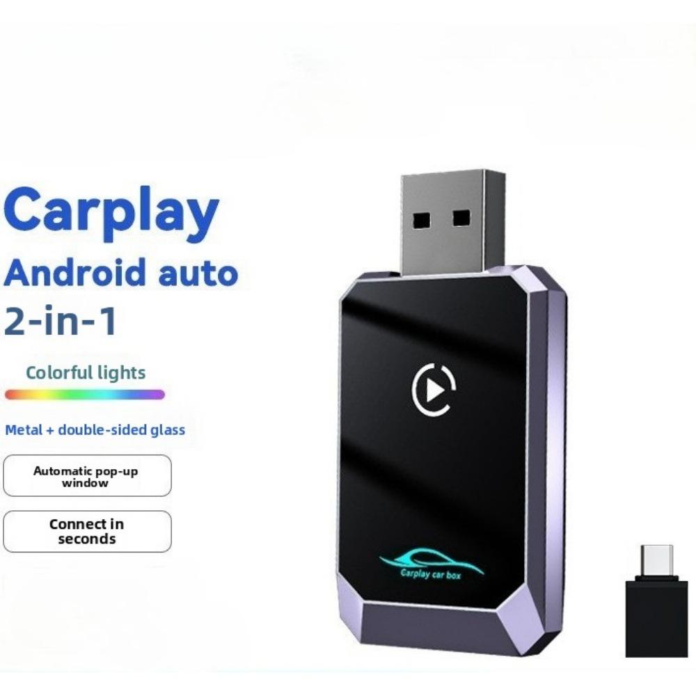 CarPlay Android Auto Смарт-бокс 2 в 1 Беспроводной модуль Портативное Plug Play Решение для подключения автомобиля для всех транспортных средств