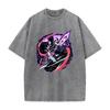 Anime Solo Leveling Sung JinWoo Graphic T Shirt Men Manga Washed Tshirts Casual Loose Tee Harajuku Male Women Cotton T-shirt