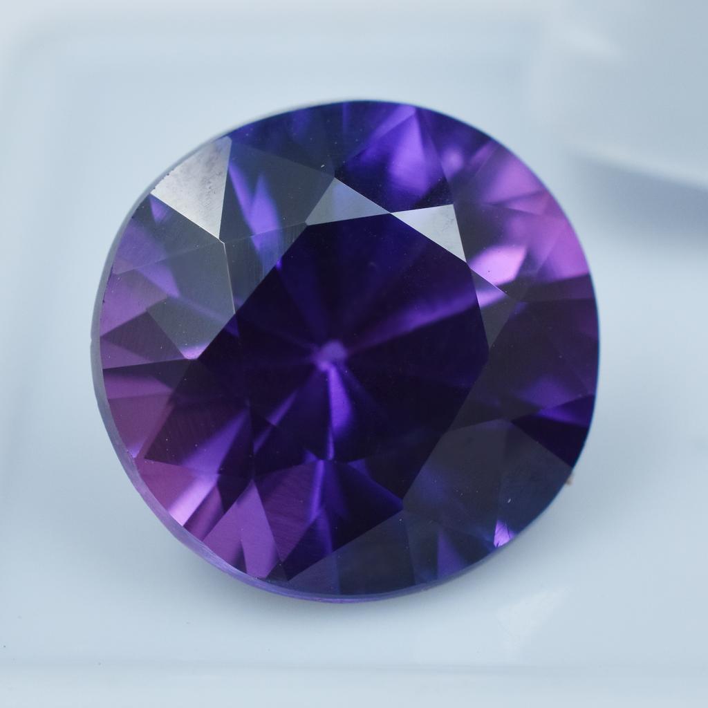 Natural Purple Tanzanite Loose Gemstone 10.25 ct Round Shape for Jewelry Making and Gem Collections