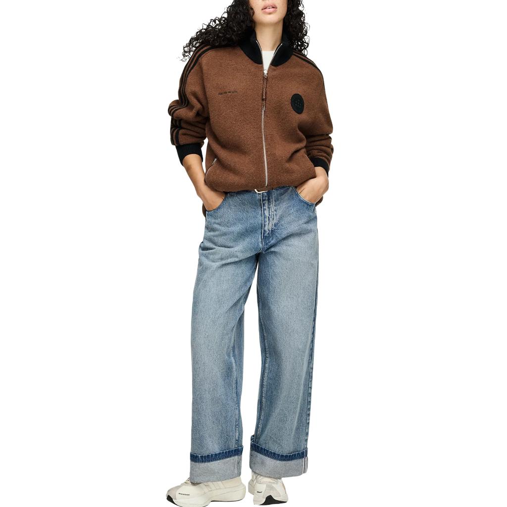 Unisex Adidas Originals X SONG FOR THE MUTE Knitwear Unisex Brown Stand Collar Moderate