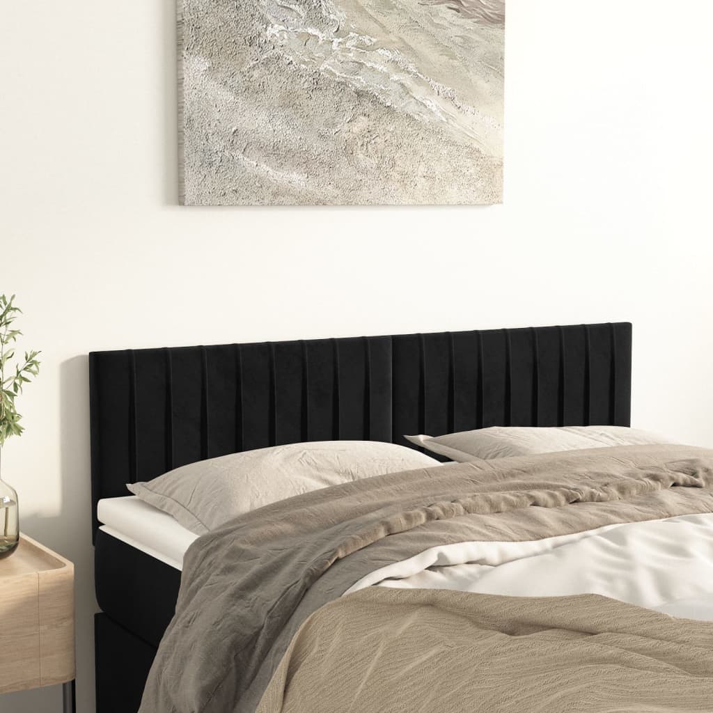 Headboards in Black 144 x 5 x 78 88 cm Velvet