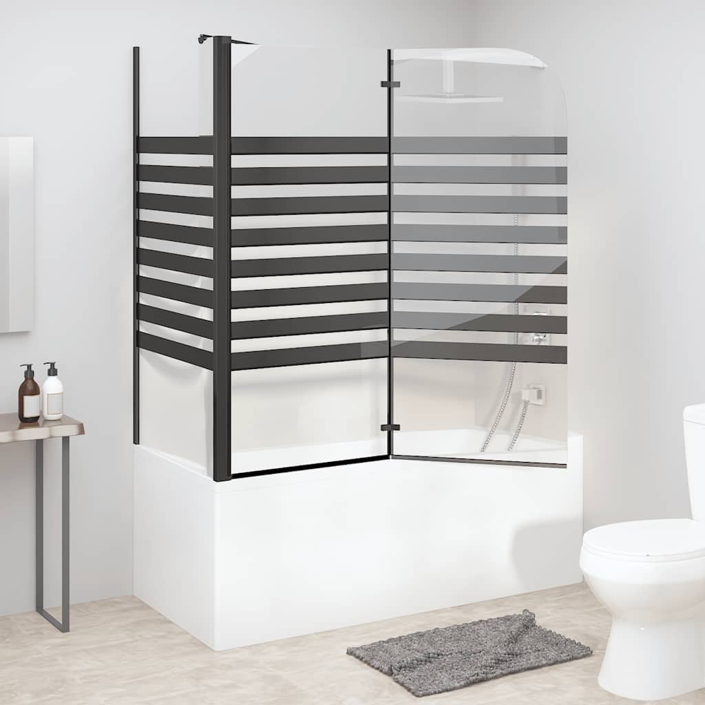 Shower Enclosure 120 x 68 x 130 cm Tempered Glass Striped