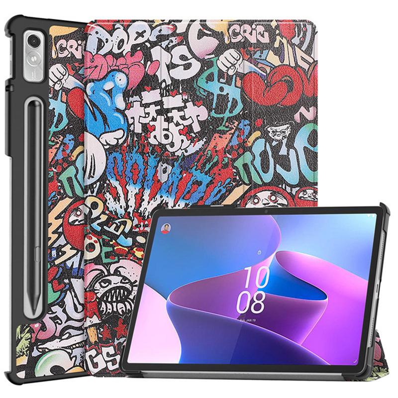 Чехол для Lenovo tab P12 12.7 Легкий трехскладной стенд Кожаная обложка для планшета для Xiaoxin Pad Pro 12.7 P11 P11Pro P12 2023