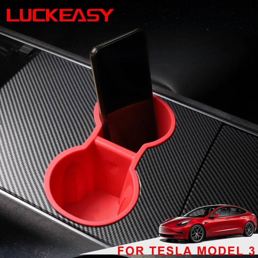 For Tesla Model 3 Y X S Water Cup Holder Center Accessories 2022 Water Proof Car Coasters Water Cup Holder Silicone Skid Proof