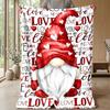 Sunflower Gnome with Wooden Crates Theme blanket Lightweight Warm Flannel Blanket Decorative Throw Blanket for Home Decoration
