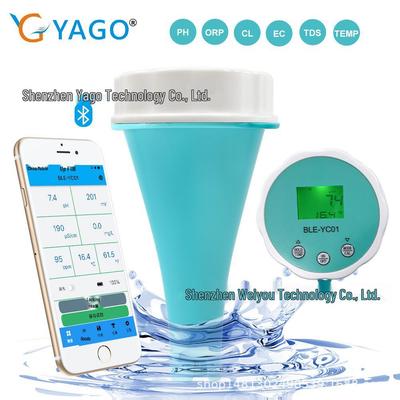 YC01 Bluetooth Шесть-в-одном тестер воды: pH, ОВП, ЭС, TDS, Темп, Хлор.