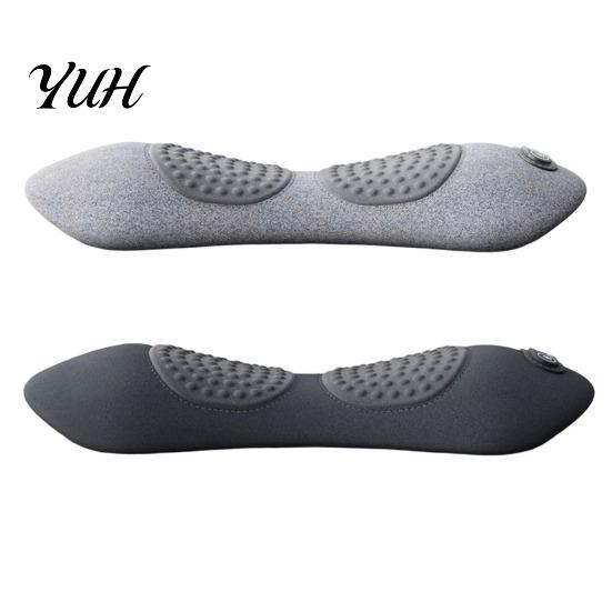 Electric Back Massager Pad Lumbar Support Pillow, 3-in-1 Rechargeable Memory Foam Bed Cushion with Vibration And Heat, Portable Travel Massage Pillow