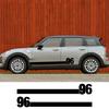 2PCS Car Body Side Waist Line Stickers Number 96 Vinyl Decals Auto Decoration Decals Accessories For Mini Cooper JCW Countryman