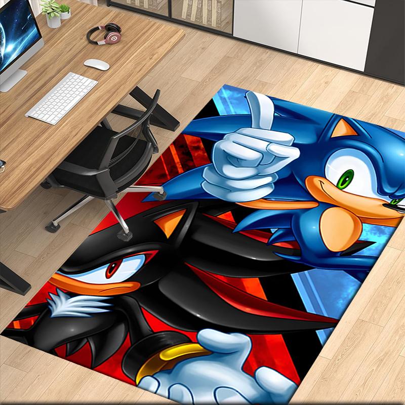 Sonic Printed Carpetrugfor Office Chair Living Room Bedroom Kitchen Room Decor Gifts