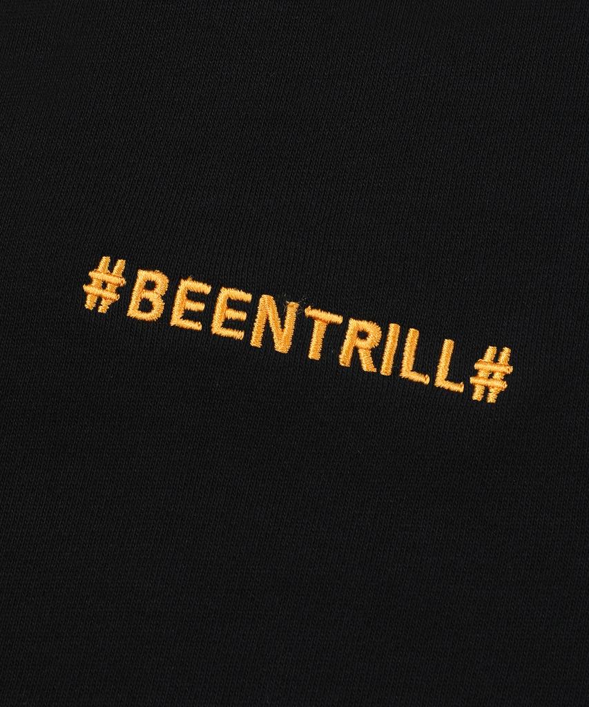 Свитшот BEENTRILL с золотой тейпированной хэштег-надписью (черный)