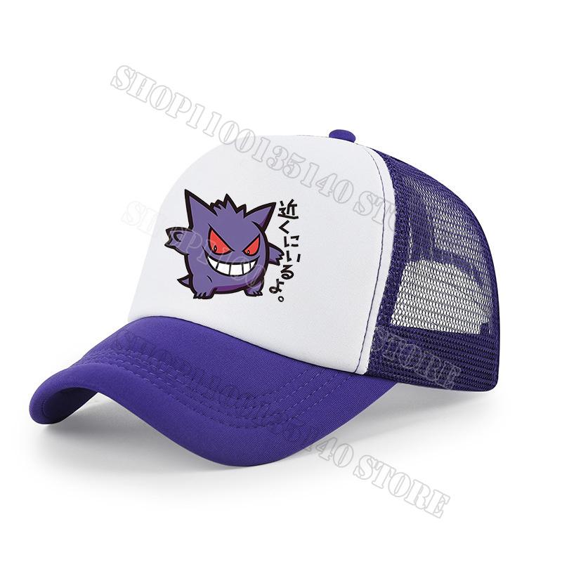 Pokemons Baseball Cap Anime Cartoon Printed Sunshade Peaked Caps Kids Adult Summer Breathable Sunhat Cute Boys Girls Mesh Hats