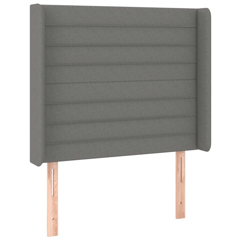 Vidaxl Zagłówek Do Łóżka Z Led, Ciemnoszary, 103X16X118/128Cm, Tkanina