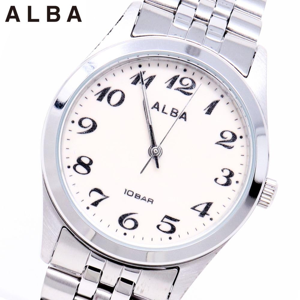 Часы Seiko Watch Alba, кварцевые, из нержавеющей стали, водонепроницаемые, для повседневной жизни, аналоговые, SEIKO ALBA, мужские (10 АТМ) (Серебряный (АЕФК425))
