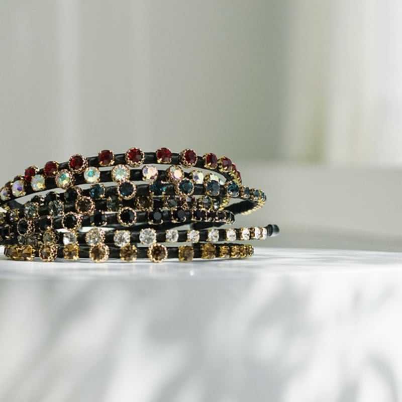 LUDE Минималистичный хрустальный ободок для волос