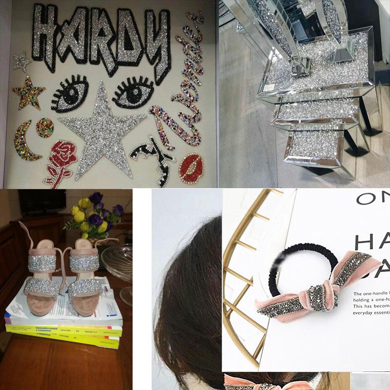 Glass Mesh Drill Row Drill Double-Sided Rubber Drill Piece Diy Rhinestone Mobile Phone Beauty Case Car Drill Sticker Accessories