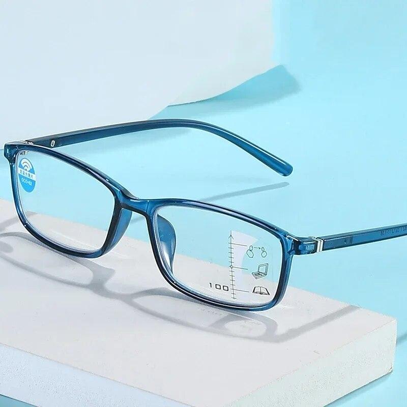 Прогрессивные мультифокальные очки для чтения для мужчин и женщин, анти-синий свет, очки для ближнего и дальнего зрения, пресбиопия