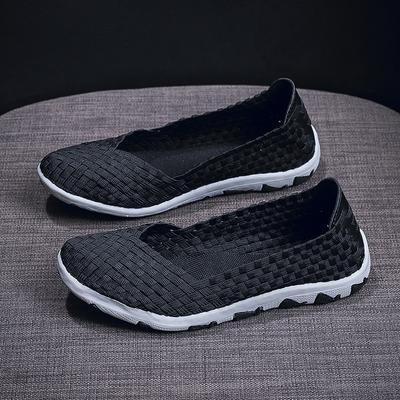 Большой размер новая обувь ручной работы с одной педалью Полая легкая женская обувь Обувь на плоской подошве Повседневная обувь Модные комбинезоны женская обувь