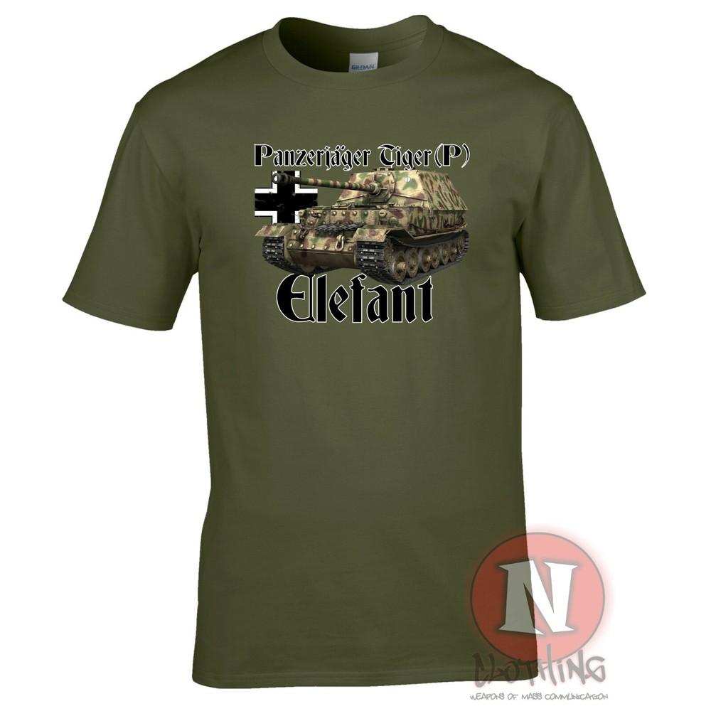 Elefant Panzerjager TShirt Tiger (P) Tank Ww2 Gerunisex Military World Of Tanks