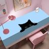 New Black Cat Mousepad Large Gaming  Antislip Kawaii Computer Gamer Desk Mat ed Edge Mousepad Anime Cute Xxl Accessories