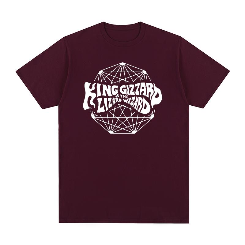 King Gizzard the Lizard Wizard Винтажная футболка Австралийская рок-группа Хлопковая мужская футболка Новая футболка Женские топы