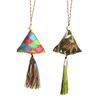 Dragon Boat Festival Mugwort Leaf Tassel Pendant: Floral Art Car Hanging Ornament
