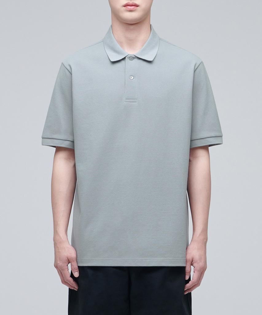 MUSINSA STANDARD Basic Pique Polo Shirt [Light Grey]