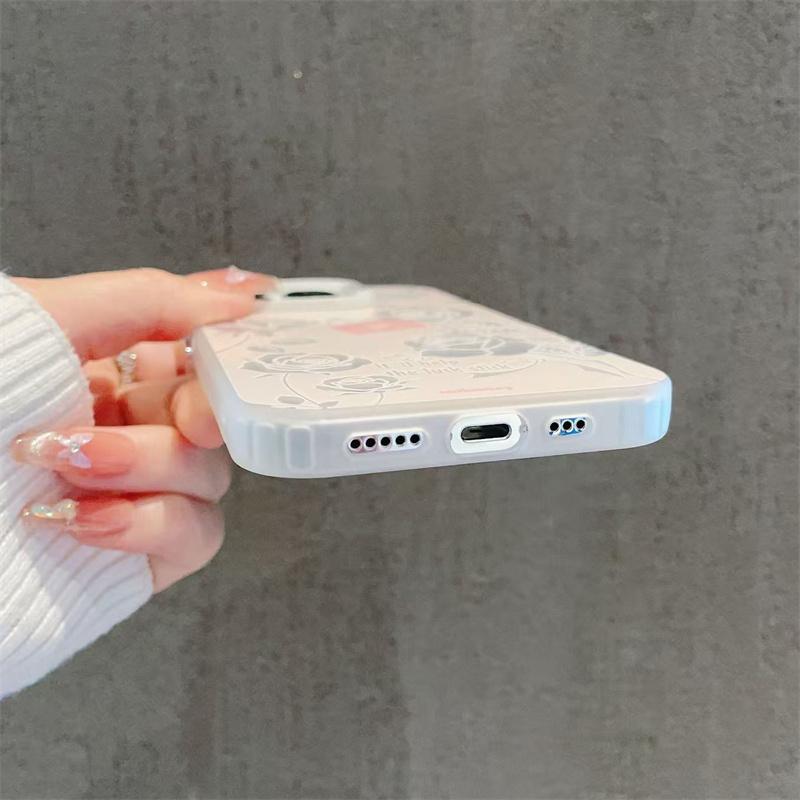 Vintage Rose Electroplate Silver Case For  Poco M6 X6 F5 X5 Pro Mi 13 12 11 Lite 5G NE 14 13T 12T Anti-drop Armour Cover