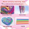 Sensory Activity Board Calming Stress Relief Colorful Silicone Stick Fidget Toy Fine Motor Skill Development Educational Busy Board Game Kids Adults