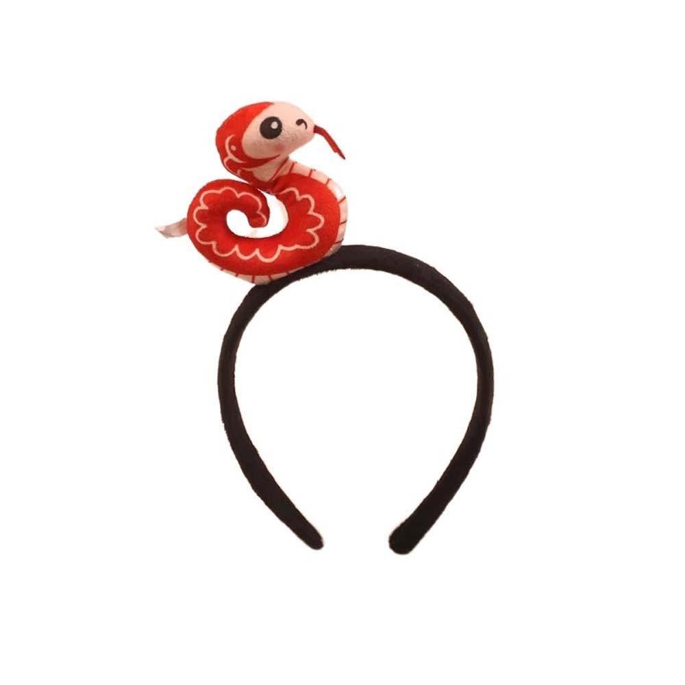 Wash Face Plush Snake Headband Korean Style New Year Hair Hoop Funny Plush Snake Hairband Unisex