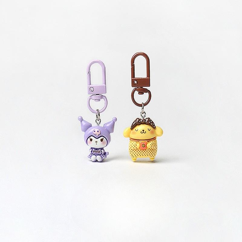 Милый Sanrio Hello Kitty Melody Kuromi Cinnamoroll Pochacco Брелок Подвеска на Сумку Мультяшные Шармы Украшение для Рюкзака Подарки