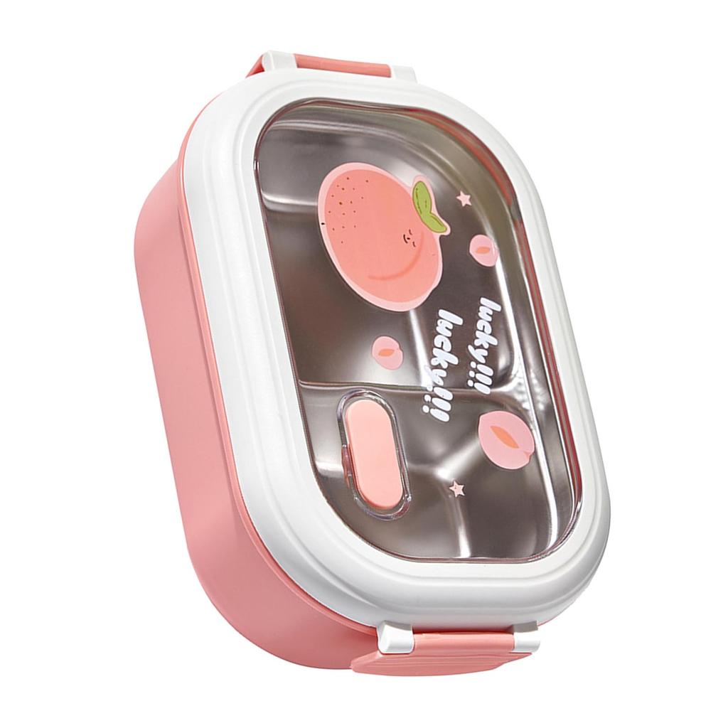 Bento Lunch Box Portable Safe Leakproof Divided Stainless Steel Thermal Lunch Box for Students School Office