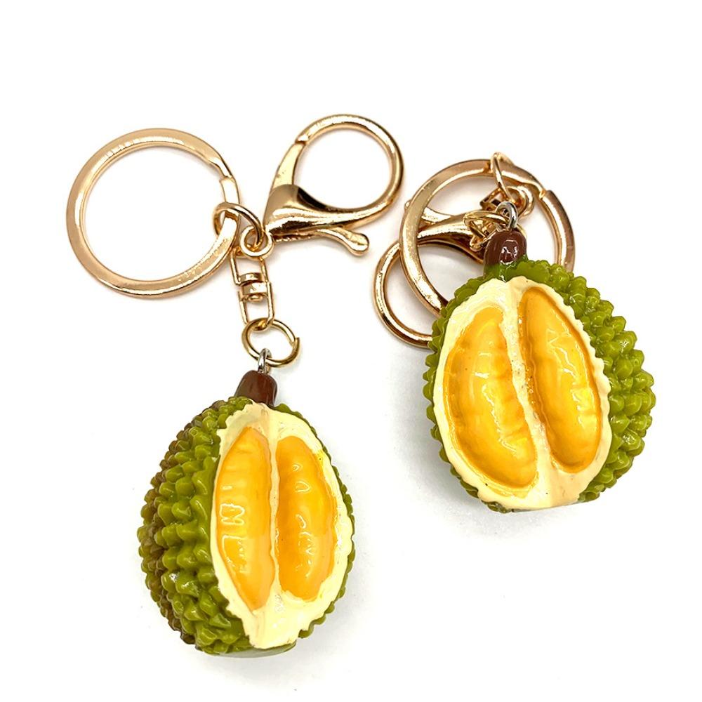 Durian Model Creative Durian Keyring Bag Accessories SImitation Durian Key Chain Mobile Phone Bag