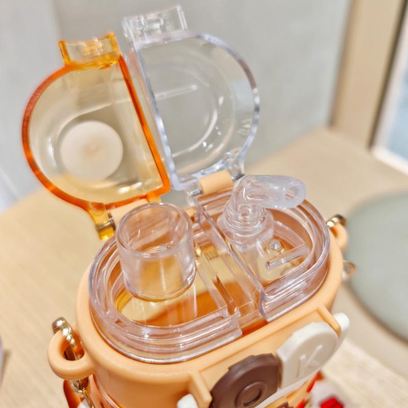 520 мл симпатичная бутылка для воды с трубочкой для детей, школьников, девочек, без BPA, для мальчиков, для спорта и отдыха на природе