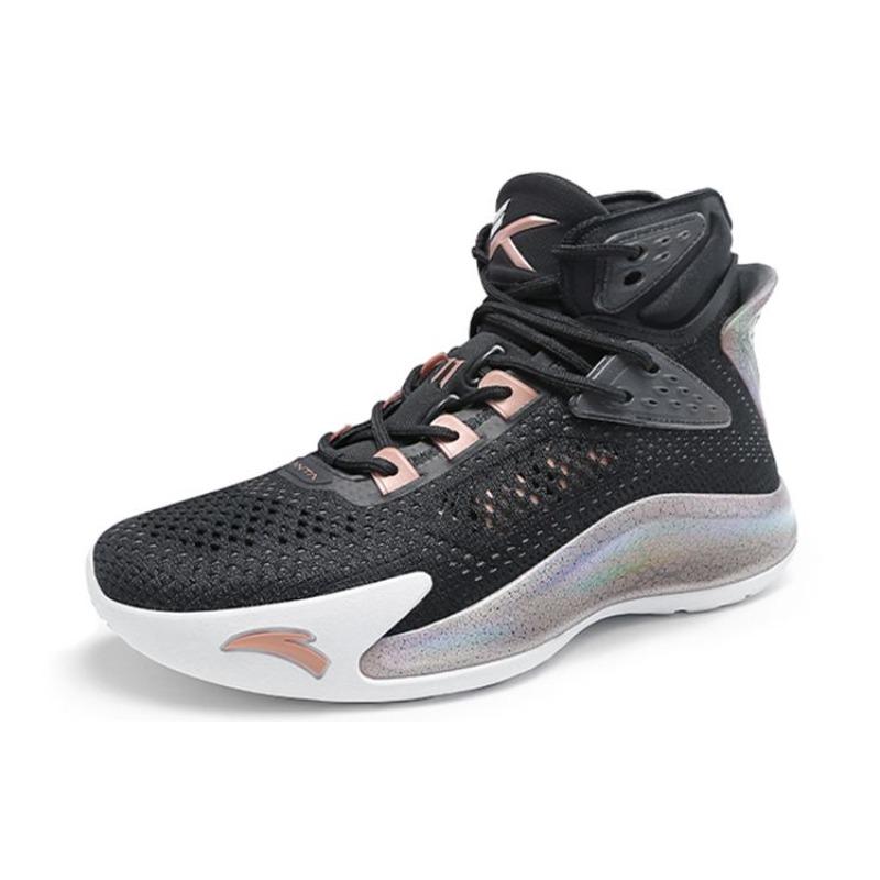 Anta KT5 Have Fun Men High Top Basketball Shoes Black Gold 112031101-5